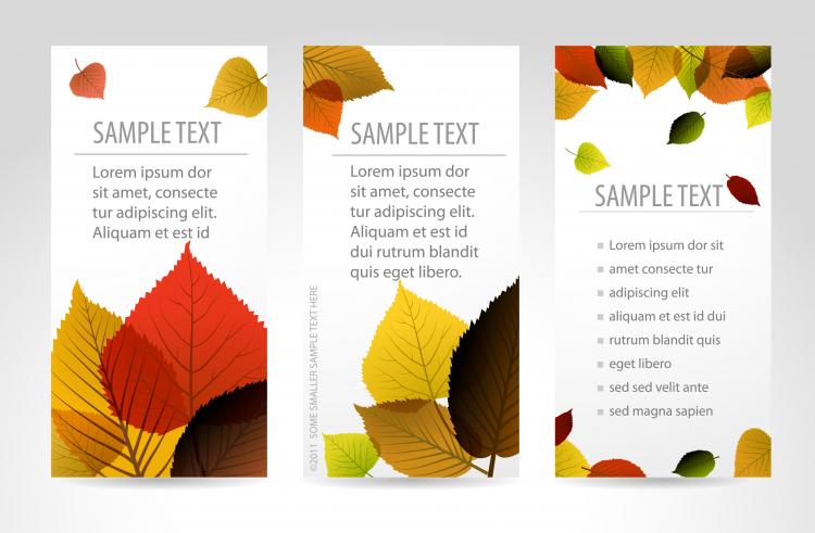 free vector Beautiful maple leaf bookmark 02 vector
