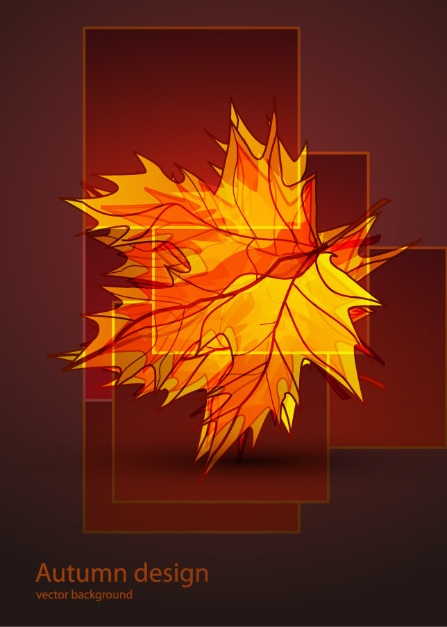 free vector Beautiful maple leaf vector