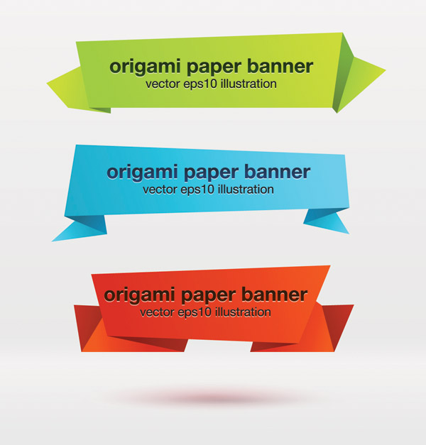 free vector Beautiful origami decorative graphics vector 1
