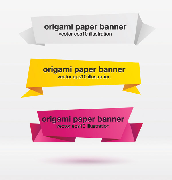 free vector Beautiful origami decorative graphics vector 2
