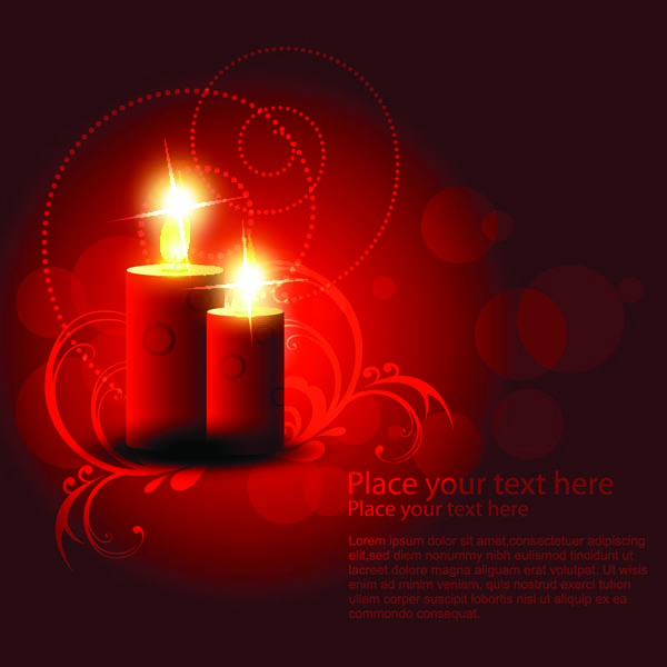 free vector Beautiful romantic candlelight vector