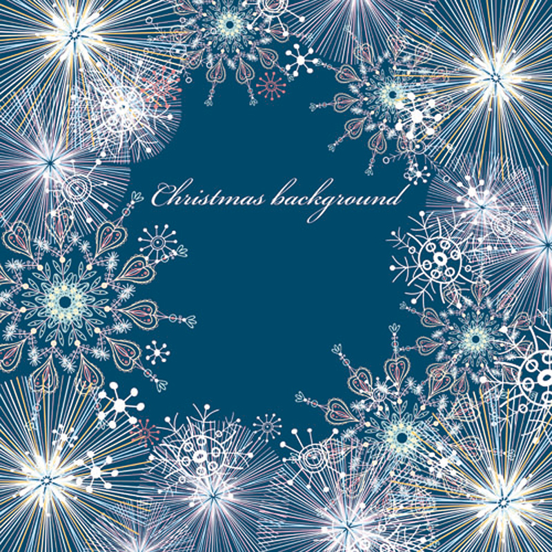 free vector Beautiful snowflake pattern background 05 vector