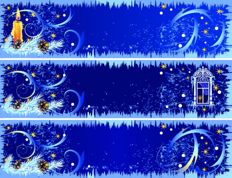 free vector Beautifully decorated christmas banner vector