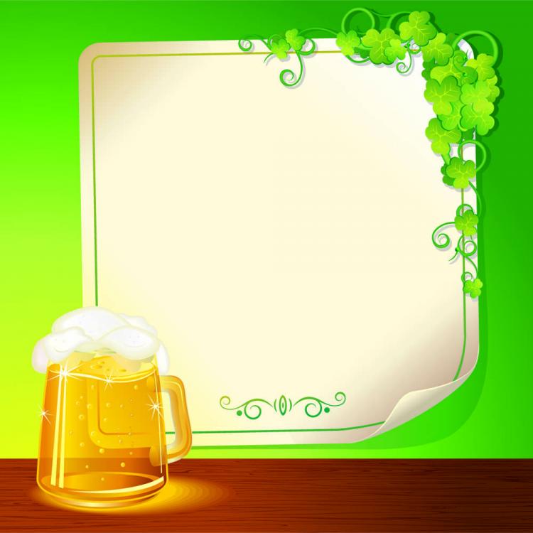 free vector Beer and background paper 02 vector