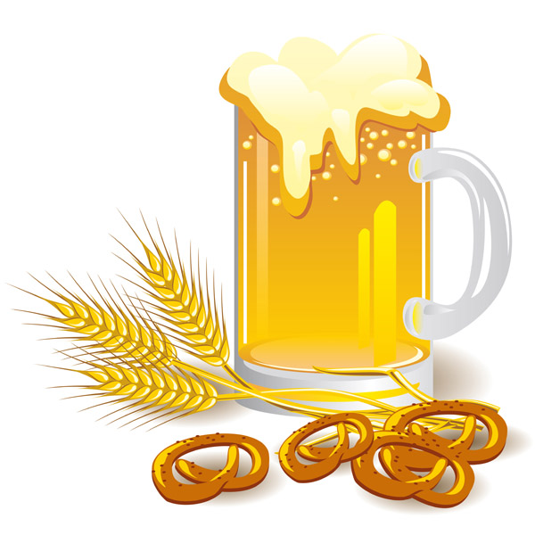 free vector Beer and football vector
