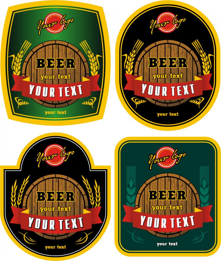 free vector beer bottle stickers vector_001688_Beer%20Label