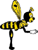 free vector Bending Bee From Side clip art