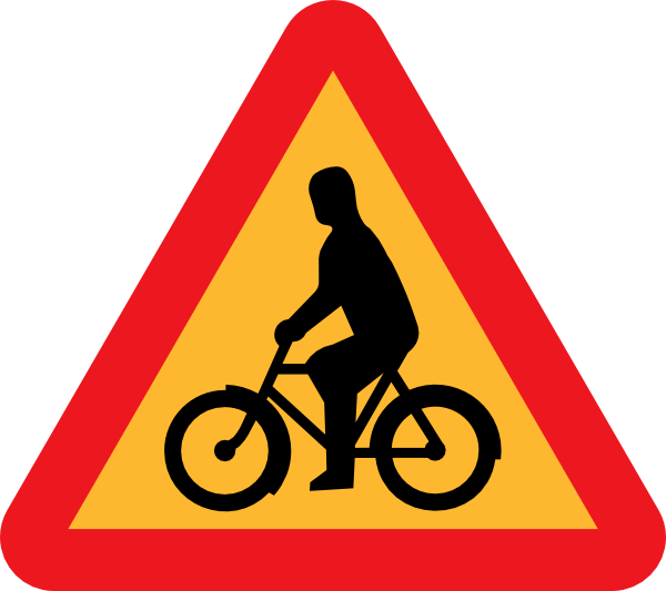 free vector Bicycles Roadsign clip art