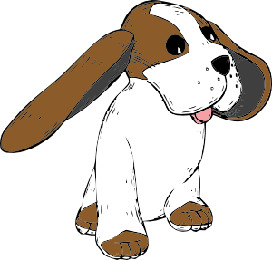 free vector Big Earred Dog clip art