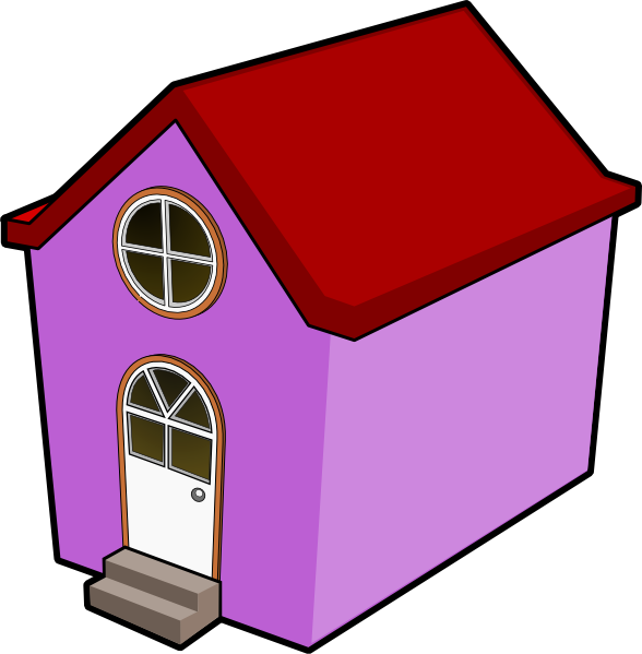 free vector Bigredsmile A Little Purple House clip art