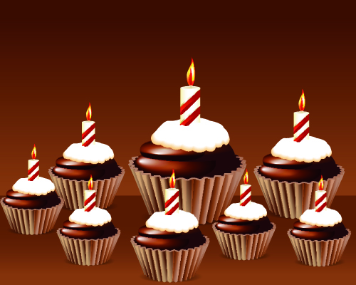 free vector Birthday cake 03 vector