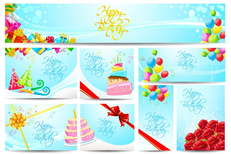 free vector Birthday card vector