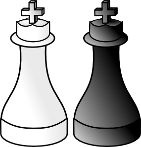 free vector Black And White Kings clip art