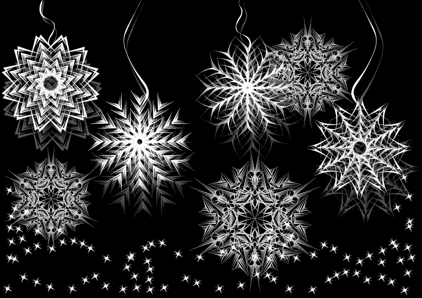 free vector Black and white pattern 03 vector