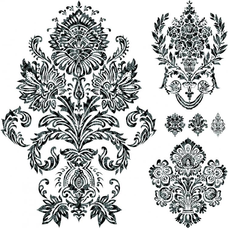 free vector Black and white patterns 02 vector