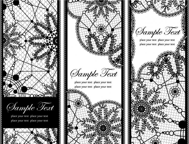 free vector Black and white patterns 04 vector