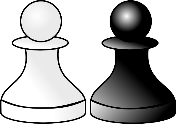 free vector Black And White Pawns clip art