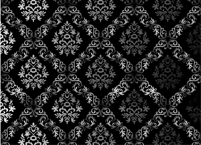 free vector Black and white twoparty continuous pattern vector