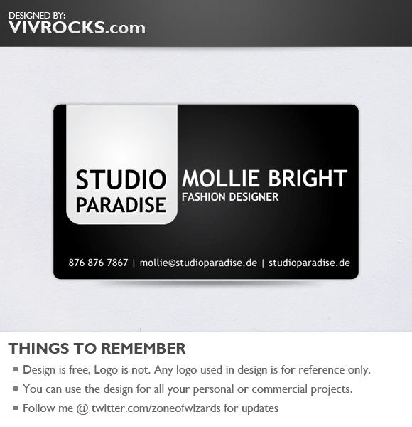 free vector Black Bold Glossy Vector Business Card