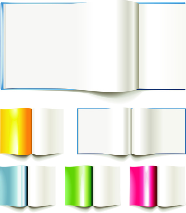 free vector Blank books clip art pictures
