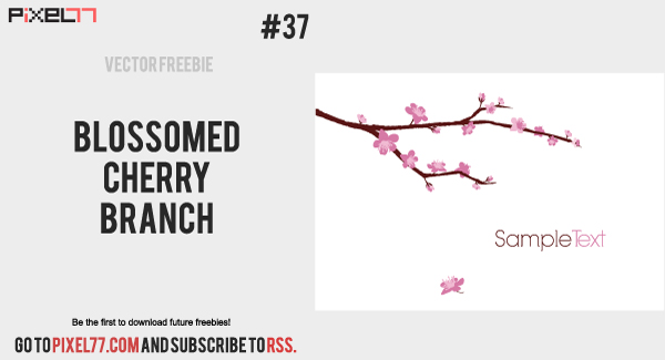 free vector Blossomed cherry tree branch