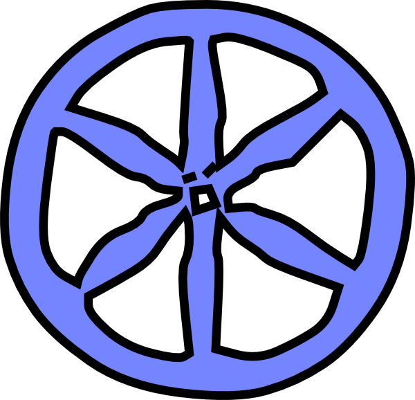 free vector Blue Antique Wheel clip art