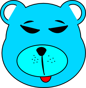 free vector Blue Bear clip art
