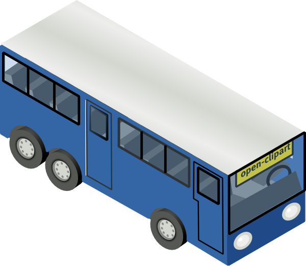 free vector Blue Bus clip art
