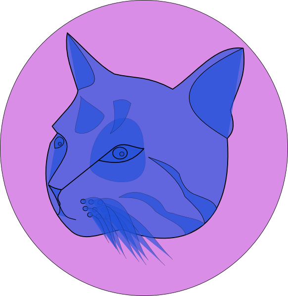 free vector Blue Cat clip art