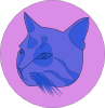 free vector Blue Cat clip art