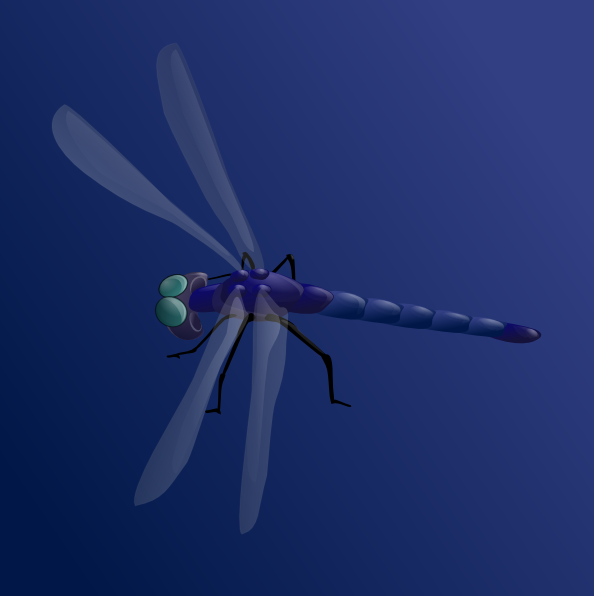 free vector Blue Dragonfly clip art