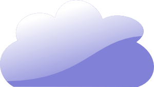 free vector Blue Glassy Cloud clip art