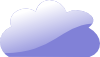 free vector Blue Glassy Cloud clip art