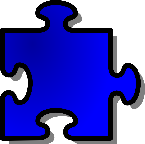 free vector Blue Jigsaw Piece clip art