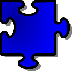 free vector Blue Jigsaw Piece clip art