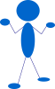 free vector Blue Man Amazed clip art