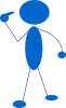 free vector Blue Man clip art