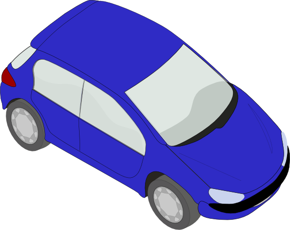 free vector Blue Peugeot 206 clip art