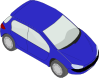 free vector Blue Peugeot 206 clip art