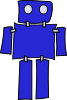 free vector Blue Robot clip art