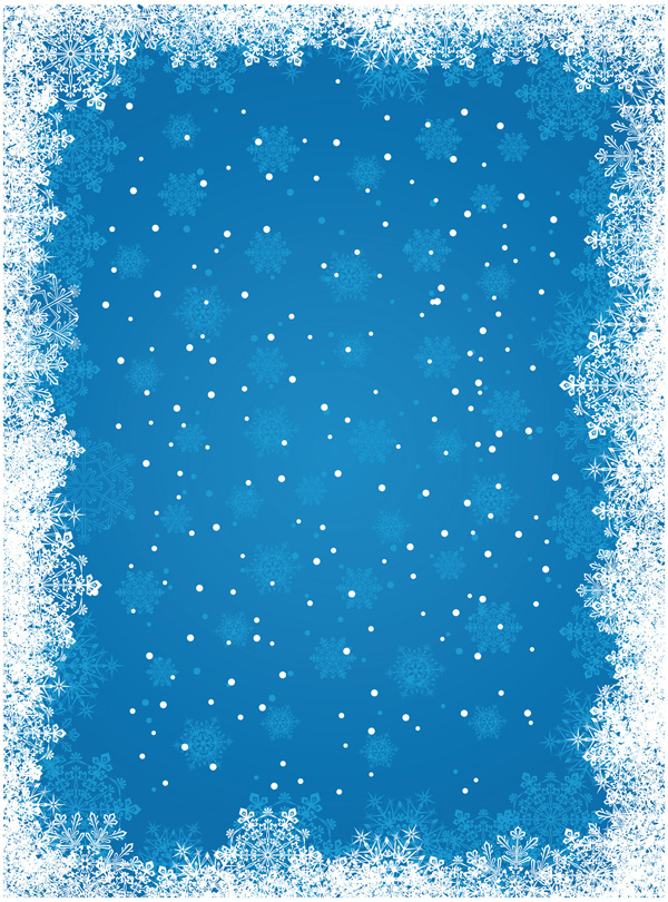 free vector Blue snowflake background vector