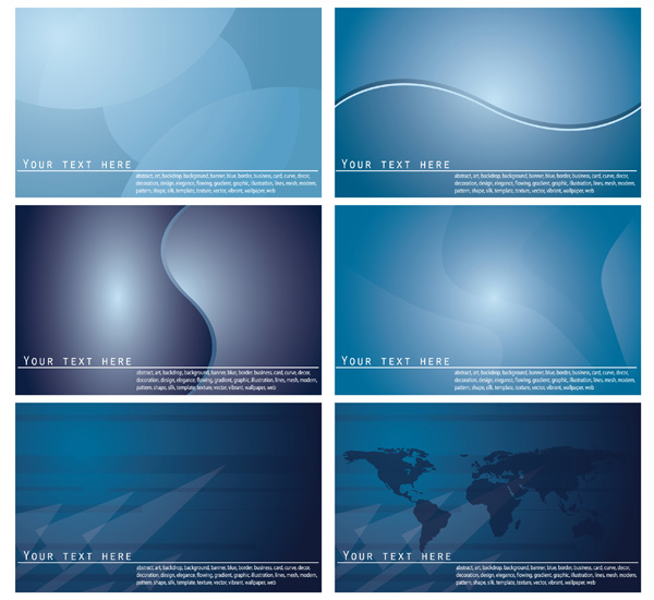 free vector Blue vector world map background