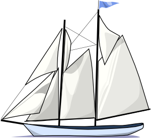 free vector Boat Sail Sideways clip art
