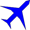 free vector Boing Blue Freight Plane Icon clip art