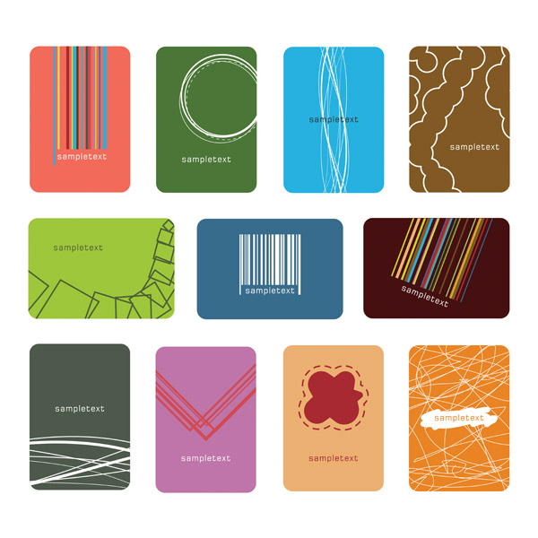 free vector Both the simple and the trend card vector