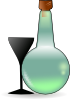 free vector Bottle Of Absinthe And Cup clip art