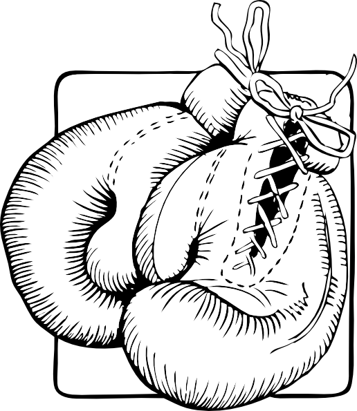 free vector Boxing Gloves Outline clip art
