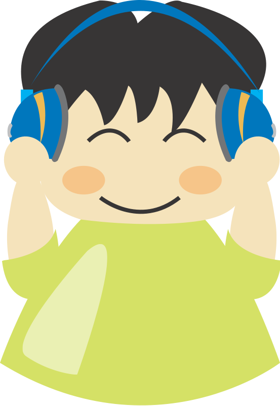 free vector Boy with headphone1