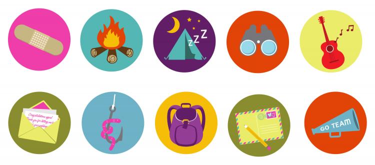free vector Brand Camp Badges