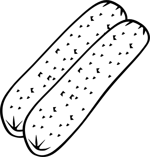 free vector Breakfast Sausage (b And W) clip art